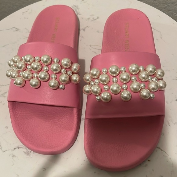 Stuart Weitzman Goldie Slide Sandal - Picture 2 of 7